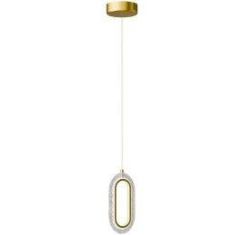 Φωτιστικό Οροφής HU-HJ2179 12x4x120cm Led 600lm 12W 4000K Clear-Gold Aidonitsa