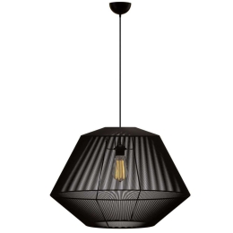 Φωτιστικό Οροφής MEC-80240BLACK Φ40x130cm 1xΕ27 40W Black Aidonitsa