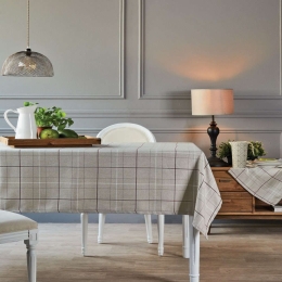 Τραπεζομάντηλο Criss Beige Kentia 140Χ220 Πολυέστερ