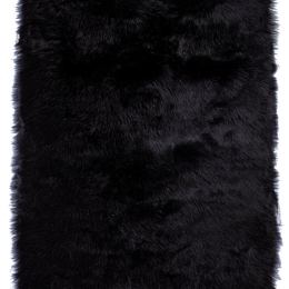 Χαλάκι Γούνινο Mario 30 Black Kentia 70Χ130cm