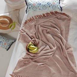 Κουβέρτα Demi 06 Terracotta Kentia Υπέρδιπλο 220x240cm 100% Βαμβάκι