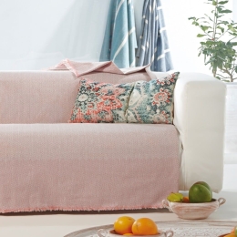 Ριχτάρι Michelle 18 Dusty Pink Kentia Διθέσιο 180x250cm Βαμβάκι-Πολυέστερ