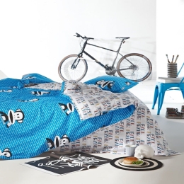 Σεντόνια Paul Frank 30 (Σετ 4τμχ) Blue Kentia Διπλό 210x270cm 100% Βαμβάκι