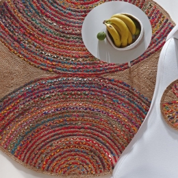 Χαλί Yute 229 Multi Kentia 120X120cm Round