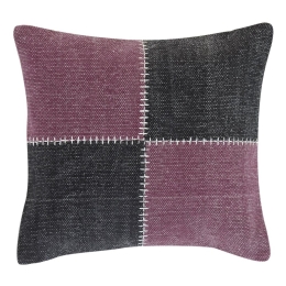 Μαξιλαροθήκη Διακοσμητική Casa 231 Anthracite-Purple Kentia 45X45 100% Βαμβάκι