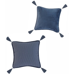 Μαξιλάρι Διακοσμητικό (Με Γέμιση) Gerald Blue Kentia 50X50 Βαμβάκι-Πολυέστερ