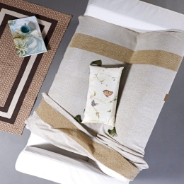 Ριχτάρι Jared 12 Light Grey-Beige Kentia Διθέσιο 180x250cm Βαμβάκι-Ακρυλικό