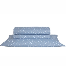 Σεντόνι Leyla 01 Blue Kentia King Size 260x270cm 100% Βαμβάκι
