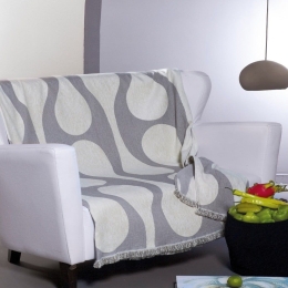 Ριχτάρι Ziggy 22 Grey Kentia Τριθέσιο 180x280cm Βαμβάκι-Ακρυλικό