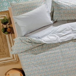 Κουβερλί Aurelia 10 Green-Beige Kentia Υπέρδιπλο 220x240cm 100% Βαμβάκι