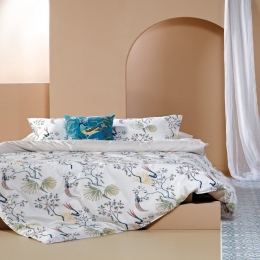 Κουβερλί Fabiano 12 Green-Pink Kentia King Size 270x270cm 100% Βαμβακοσατέν