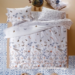Κουβερλί Heaven 22 Ice Grey-Blue-Pink-Terracotta Kentia Υπέρδιπλο 230x250cm 100% Βαμβακοσατέν