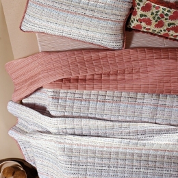 Κουβερλί Kilmi 06 Terracotta-Beige-Ciel Kentia Μονό 160x240cm Microfiber-Polyester