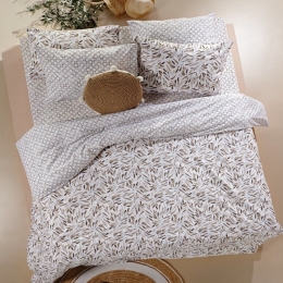 Κουβερλί Olibo 26 Light Brown-Beige Kentia Υπέρδιπλο 220x240cm 100% Βαμβάκι