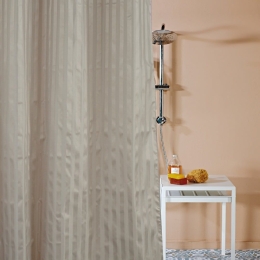 Κουρτίνα Μπάνιου Toby 13 Beige Kentia 180Πx180Υ 180x180cm Πολυέστερ