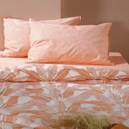 Μαξιλαροθήκες Badida 06A (Σετ 2τμχ) Peach Kentia 50Χ70 100% Βαμβακερό Περκάλι