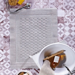 Πατάκι Μπάνιου Havier 22 Grey Kentia 60Χ90 100% Βαμβάκι