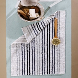 Πατάκι Μπάνιου Peyton 22 Ecru-Grey Kentia 60Χ90 100% Βαμβάκι