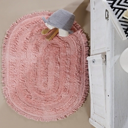 Πατάκι Μπάνιου Ronan 14 Salmon Pink Kentia 50X80cm 100% Βαμβάκι