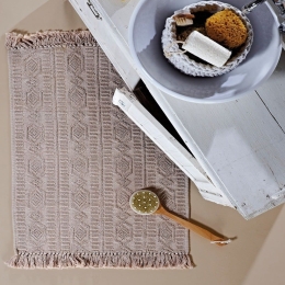Πατάκι Μπάνιου Tomas 26 Beige Kentia 60Χ90 100% Βαμβάκι