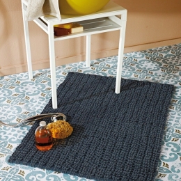 Πατάκι Μπάνιου Trevor 22 Dark Grey Kentia 60Χ90 100% Βαμβάκι