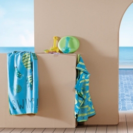 Πετσέτα Θαλάσσης Παιδική Float 238 Green-Blue Kentia Θαλάσσης 70x140cm Πολυέστερ-Polyamide