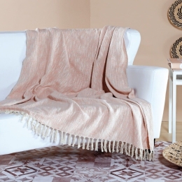 Ριχτάρι Aron Pink Kentia Πολυθρόνα 130x170cm 100% Βαμβάκι