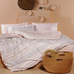 Σεντόνια Kilmi 06 (Σετ 3τμχ) Blue-Terracotta Kentia Μονό 160x270cm 100% Βαμβάκι