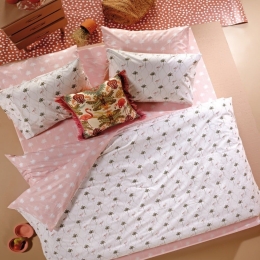 Σεντόνια Oasis (Σετ 3τμχ) Pink-Ecru-Beige-Green Kentia Μονό 160x270cm 100% Βαμβάκι