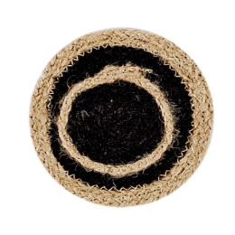 Σουβέρ Coaster 233 (Σετ 4τμχ) Black-Beige Kentia Jute