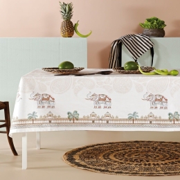 Τραπεζομάντηλο Andal Beige-Terracotta Kentia 140Χ230 100% Βαμβάκι