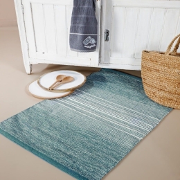 Χαλάκι Κουζίνας Miller 10 Green-White Kentia 70X140cm 100% Βαμβάκι