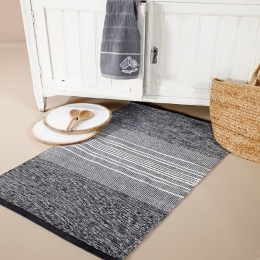 Χαλάκι Κουζίνας Miller 22 Black-White Kentia 70X140cm 100% Βαμβάκι