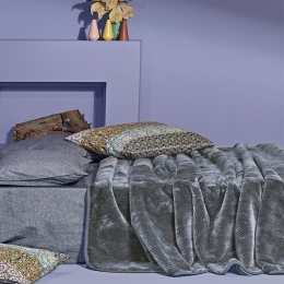 Κουβέρτα Βελουτέ Bella 24 Dark Grey Kentia Ημίδιπλο 180x220cm Πολυέστερ