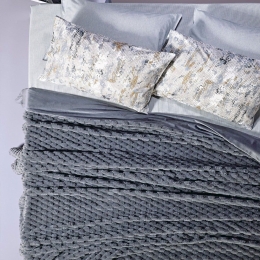 Κουβέρτα Γούνινη Joselyn 24 Grey Kentia King Size 260x230cm Οικολογική Γούνα
