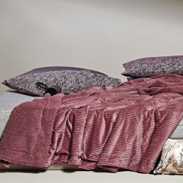 Κουβέρτα Γούνινη Spencer 20 Rose Kentia Μονό 160x240cm Πολυέστερ