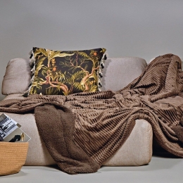 Κουβέρτα Καναπέ Γούνινη Spencer 04 Brown Kentia 130x 180 130x180cm Πολυέστερ