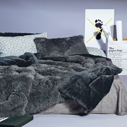 Κουβερτοπάπλωμα Γούνινο Calore 30 Denim Kentia Υπέρδιπλο 220x240cm 100% Hollowfiber