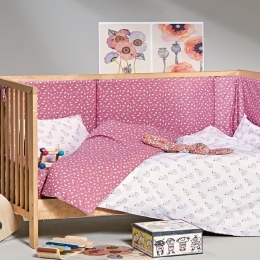 Πάπλωμα Βρεφικό Odile Old Rose Kentia 100x140cm 100% Βαμβάκι