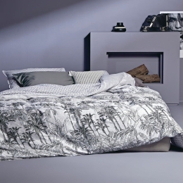 Παπλωματοθήκη Hamza 22 (Σετ 3τμχ) Ecru-Grey Kentia Υπέρδιπλο 220x240cm 100% Βαμβακοσατέν
