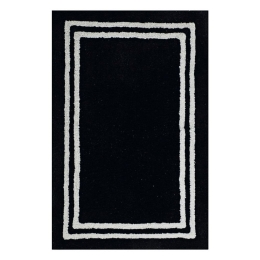 Πατάκι Μπάνιου Philip 30 Black Kentia 50X60 50x60cm 100% Βαμβάκι