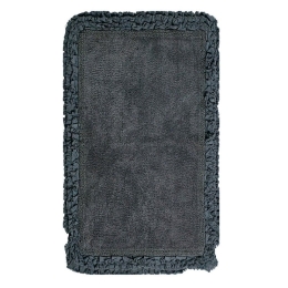 Πατάκι Μπάνιου Rafla 24 Anthracite Kentia 50X60 50x60cm 100% Βαμβάκι