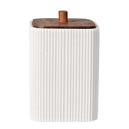 Θήκη Για Βαμβάκι Με Καπάκι Spirit H 2321 Off White Kentia Πολυρεσίνη