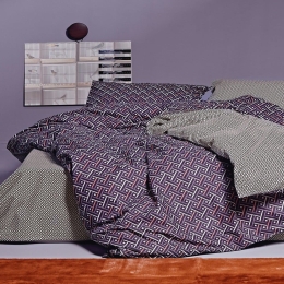 Σεντόνια Bentley 42 (Σετ 4τμχ) Purple-Ecru Kentia King Size 270x270cm 100% Βαμβάκι