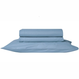 Σεντόνι Essential 19 Με Λάστιχο Blue Kentia Υπέρδιπλo 160x235cm 100% Cotton Foam