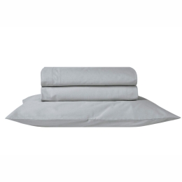 Σεντόνι Essential 22  Με Λάστιχο Light Grey Kentia Υπέρδιπλo 160x235cm 100% Cotton Foam