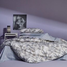 Σεντόνια Pampas 23 (Σετ 4τμχ) Blue Grey-Ecru Kentia King Size 270x270cm 100% Βαμβάκι