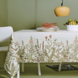 Τραπεζομάντηλο Valeta Green-Ecru-Multi Kentia 135X180cm Βαμβάκι-Πολυέστερ