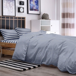 Παπλωματοθήκη Dixon Με Κατωσέντονο 01 (Σετ 3τμχ) Blue Kentia Μονό 160x240cm 100% Βαμβάκι