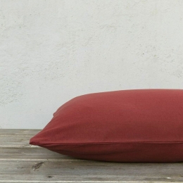 Μαξιλαροθήκες Naem Stripped Σετ 2τμχ Dark Terracotta Nima 52X72 100% Βαμβάκι